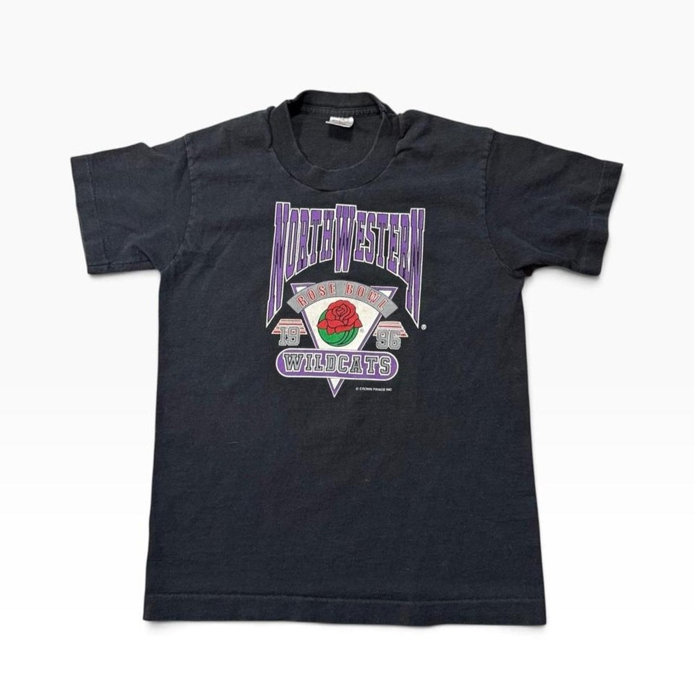 Vintage 1996 Northwestern Wildcats Rose Bowl single stitch tee, made in USA, S